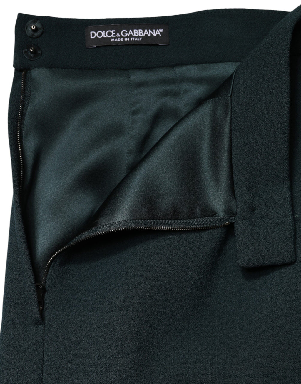 Dolce & Gabbana Bleistiftrock in Dunkelgrün mit mittlerer Taille und Mini-Länge