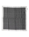 Dolce & Gabbana White and Black Patterned Square Foulard Silk Scarf