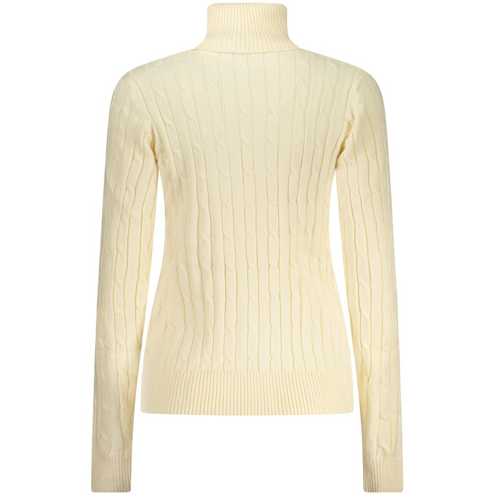 Norway 1963 Weicher Damen-Rollkragenpullover aus Viskose in Weiß