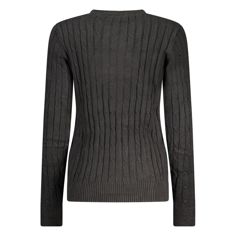 Norway 1963 Schwarzer Damenpullover aus Viskose
