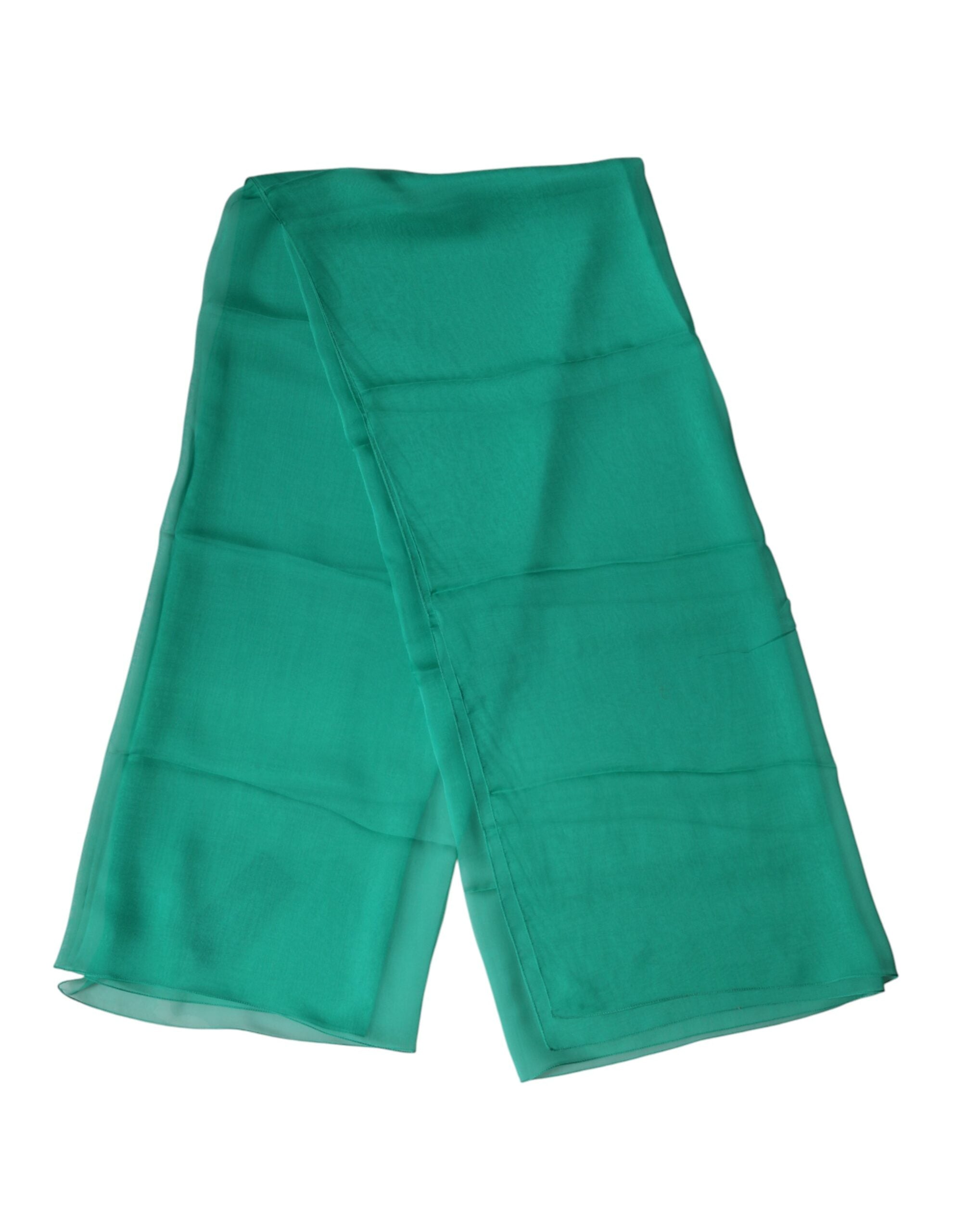 Dolce & Gabbana Green Silk Stole, Neckerchief, Scarf