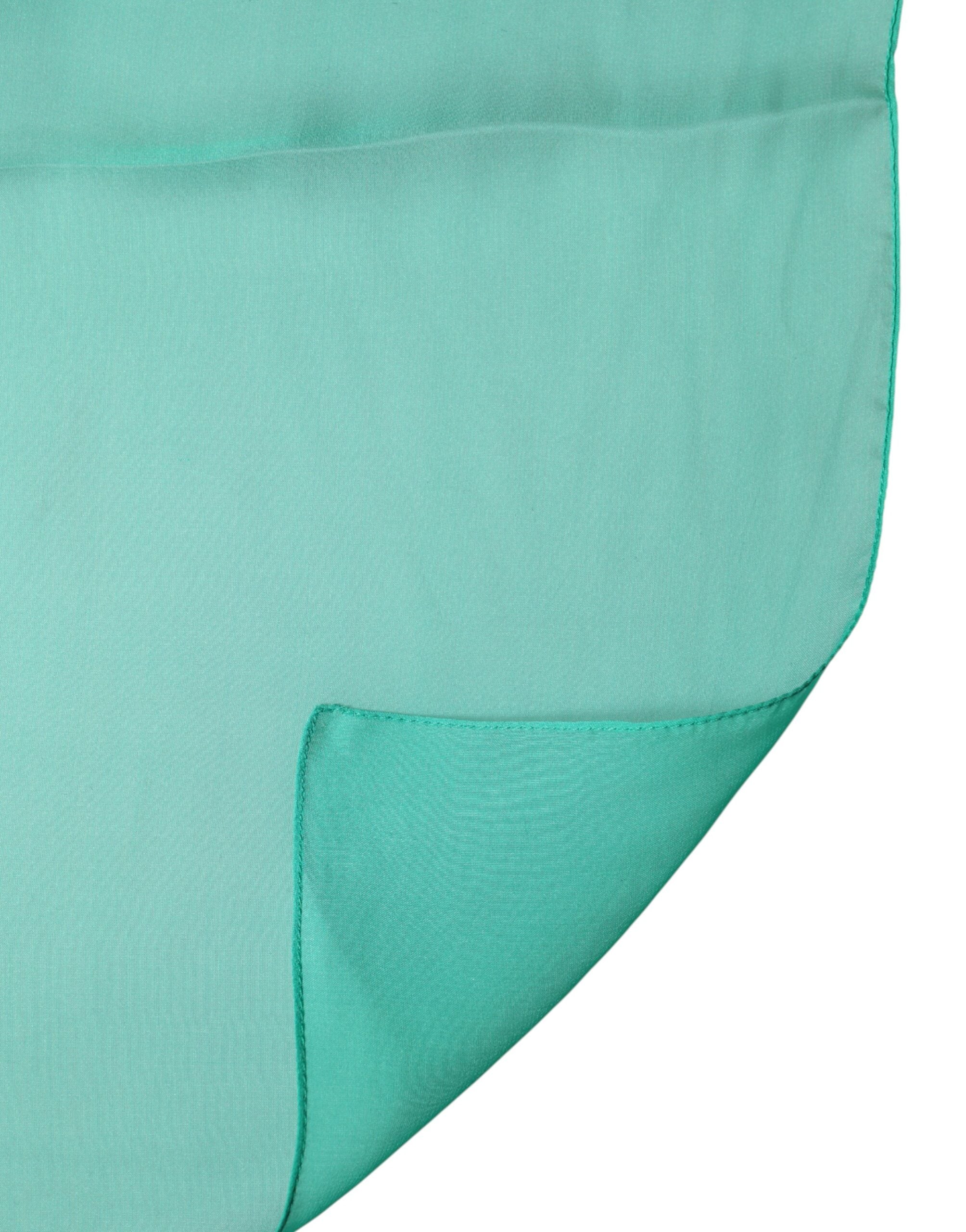 Dolce & Gabbana Green Silk Stole, Neckerchief, Scarf