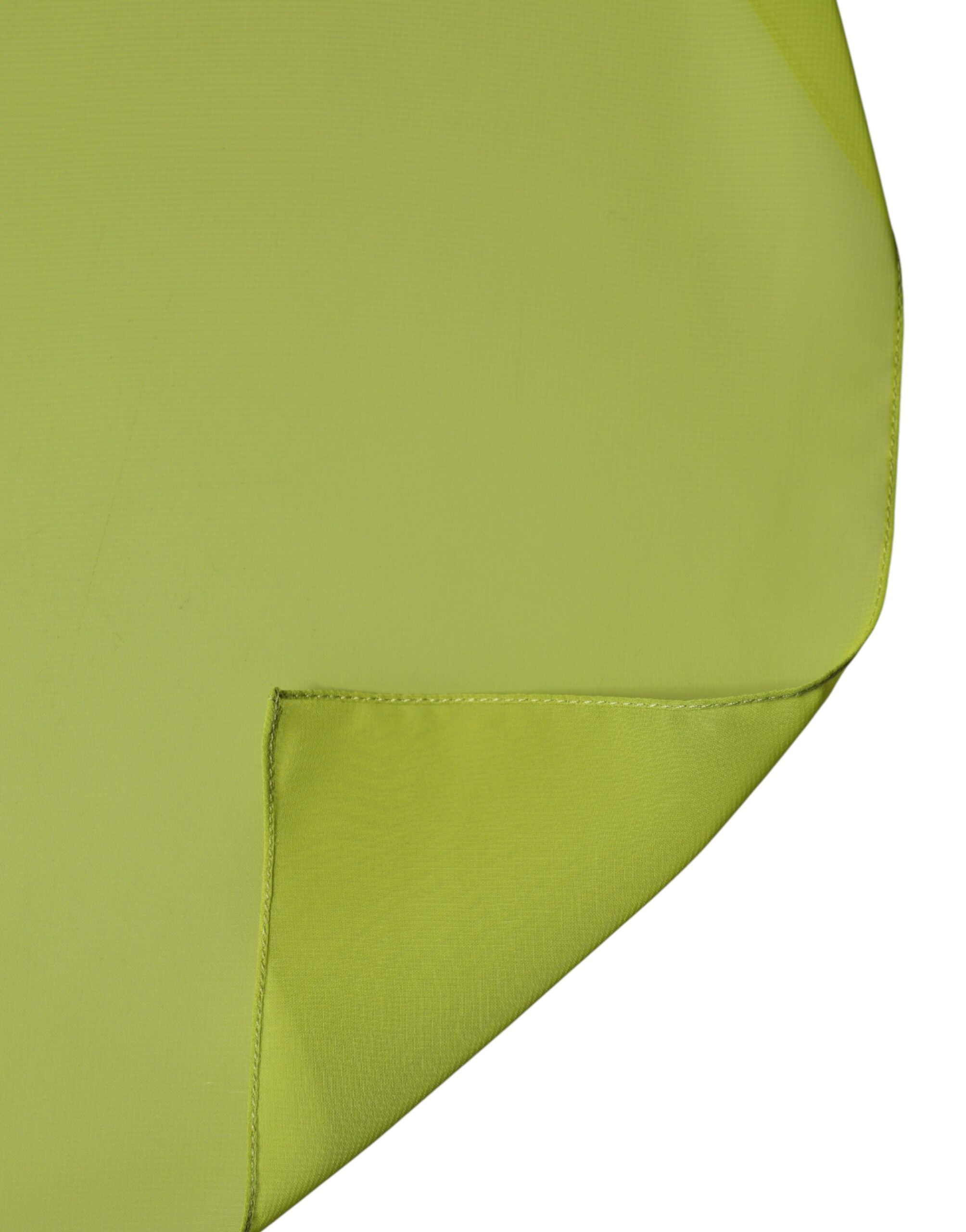 Dolce & Gabbana Green Polyester Stole Neck Scarf Shawl