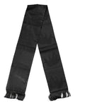 Dolce & Gabbana Schwarzer Seiden-Foulard mit Fransen