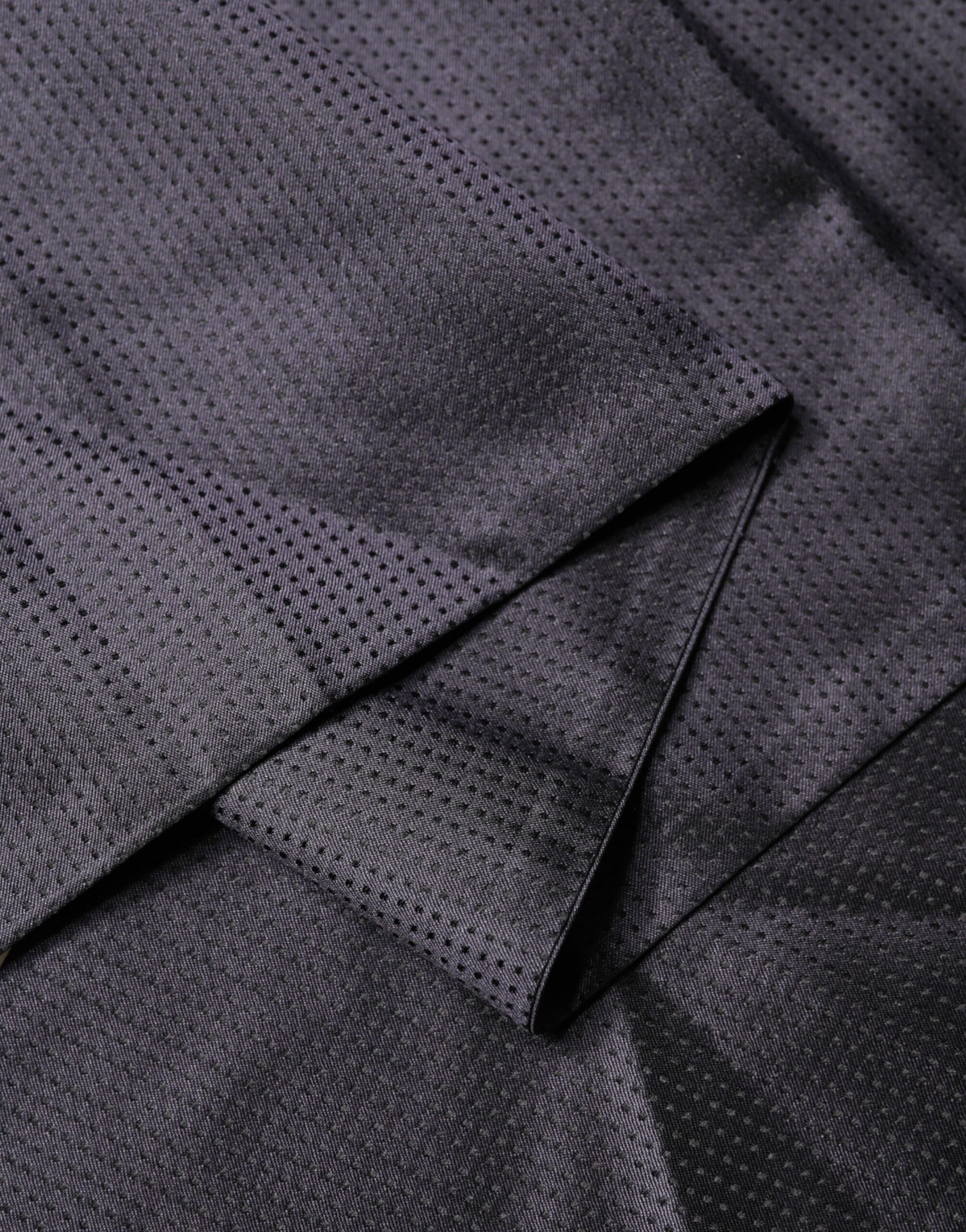 Dolce & Gabbana Schwarzer Seiden-Foulard mit Fransen