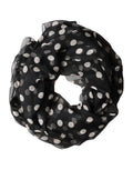 Dolce & Gabbana Black Silk Polka Dot Scarf 205cm x 137cm