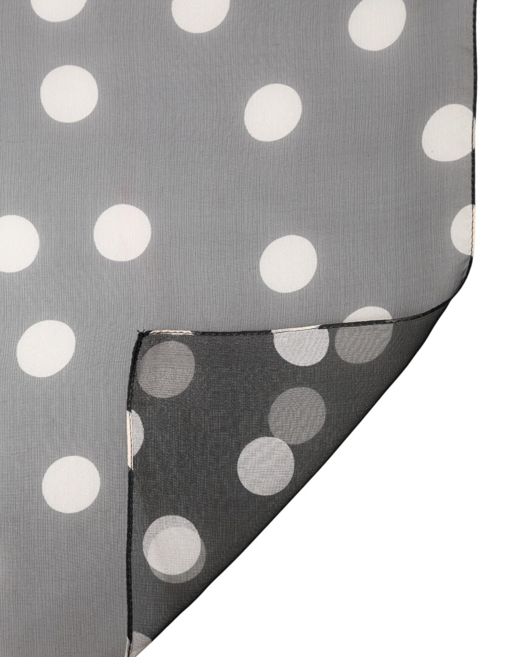 Dolce & Gabbana Black Silk Polka Dot Scarf 205cm x 137cm