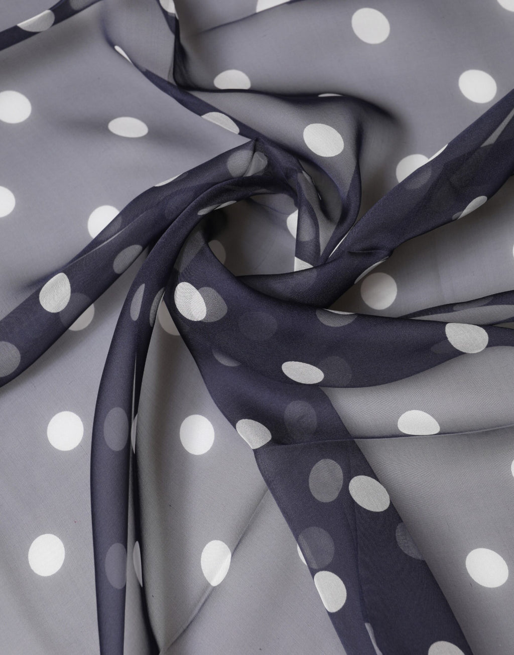 Dolce & Gabbana Blue Polka Dot Silk Scarf 91.5 cm x 89.5 cm