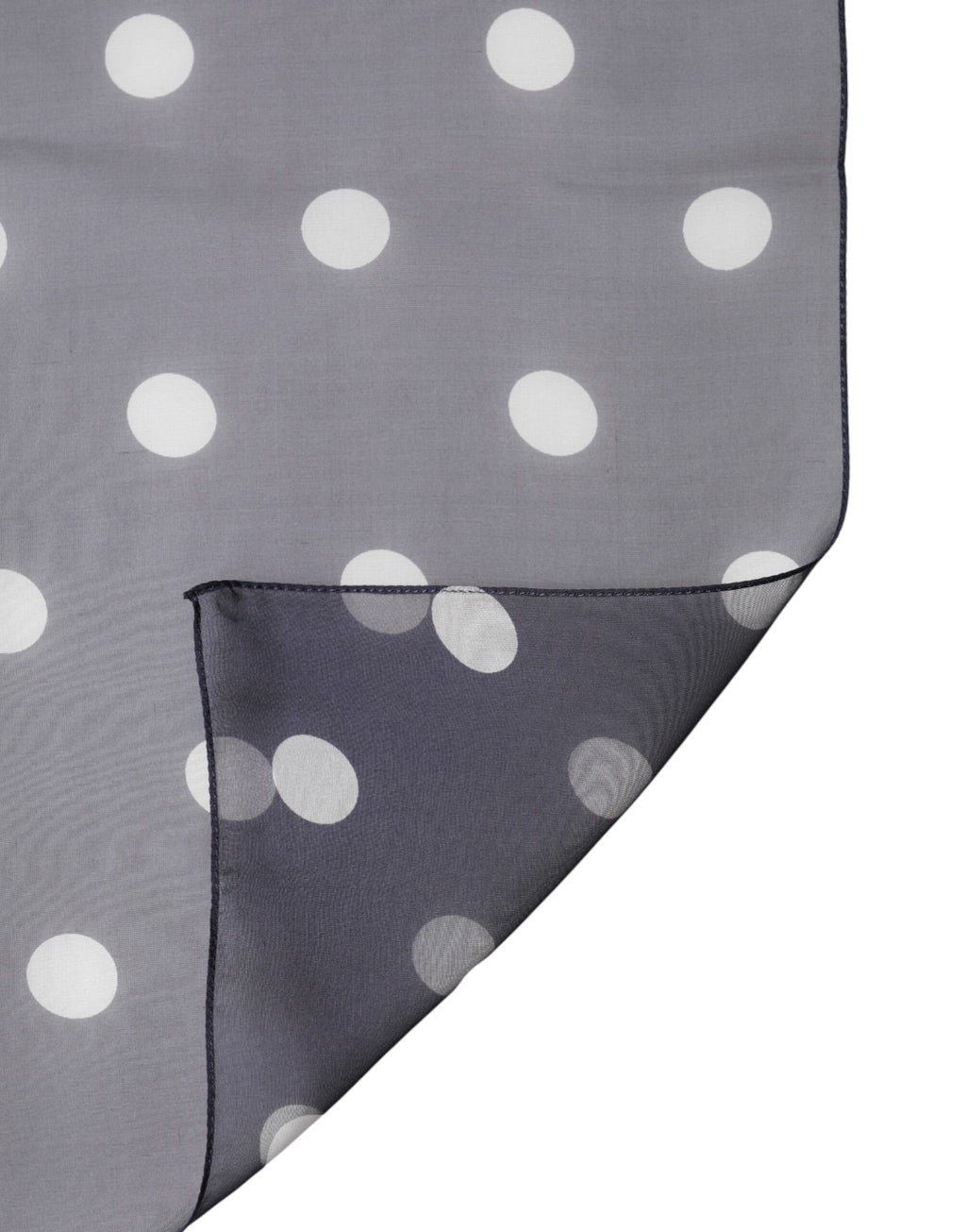 Dolce & Gabbana Blue Polka Dot Silk Scarf 91.5 cm x 89.5 cm