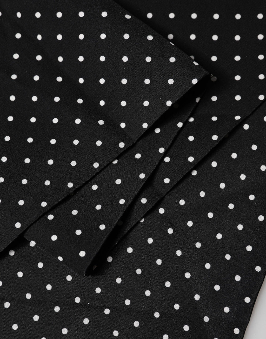 Dolce & Gabbana Black Polka Dot Neck Scarf Foulard 133.5 cm x 12.5 cm