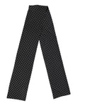 Dolce & Gabbana Black Polka Dot Neck Scarf Foulard 133.5 cm x 12.5 cm