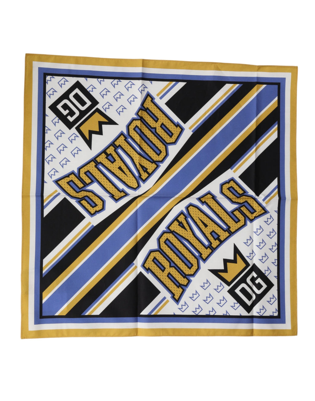 Dolce & Gabbana Multicolor DG Royals Square Foulard Men's 50cm x 50cm Scarf