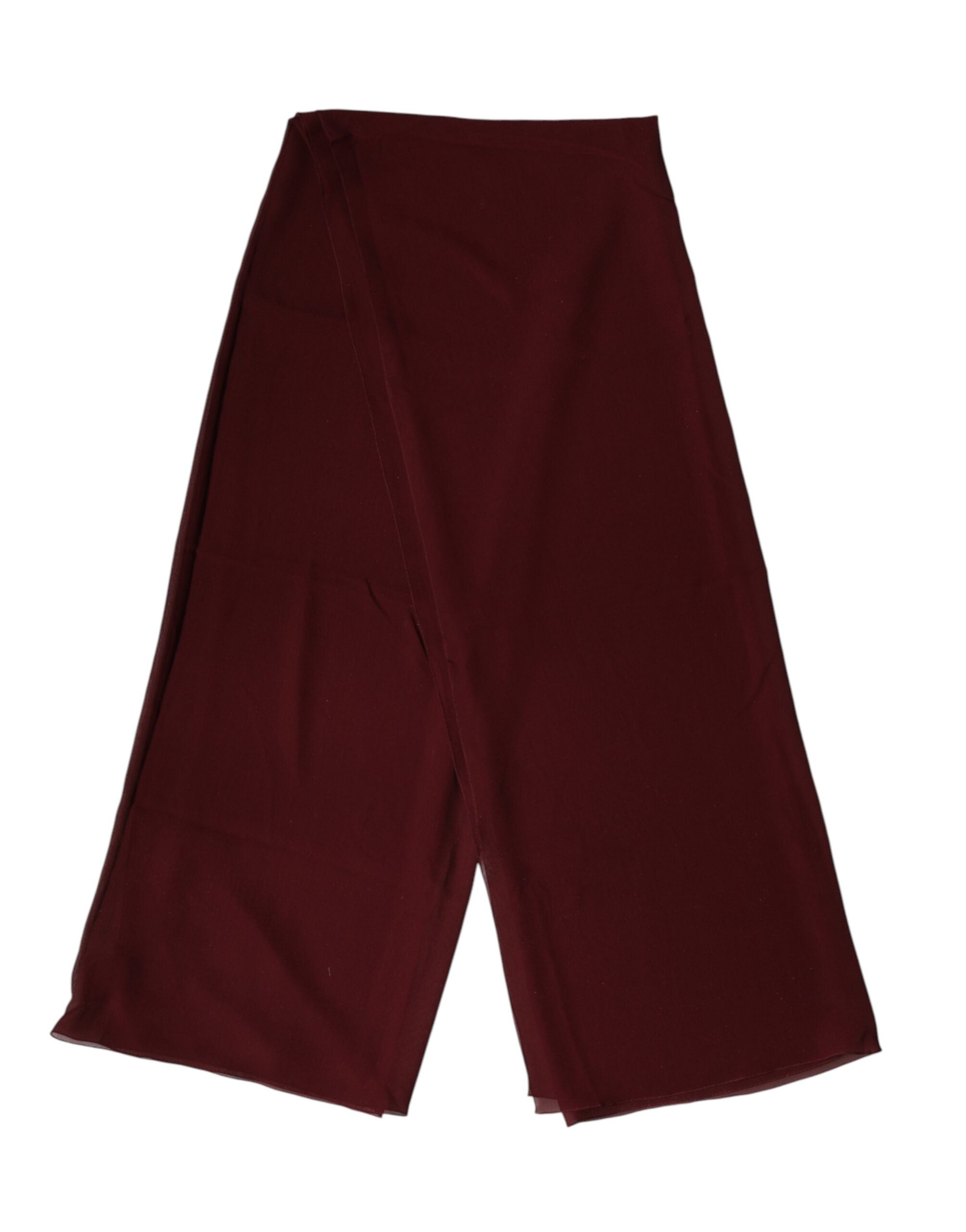 Dolce & Gabbana Maroon Silk Scarf Stole Men's 200cm x 130cm Scarf