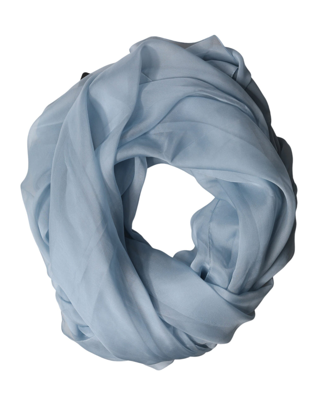 Dolce & Gabbana Light Blue Silk Stole Scarf 200cm x 130cm