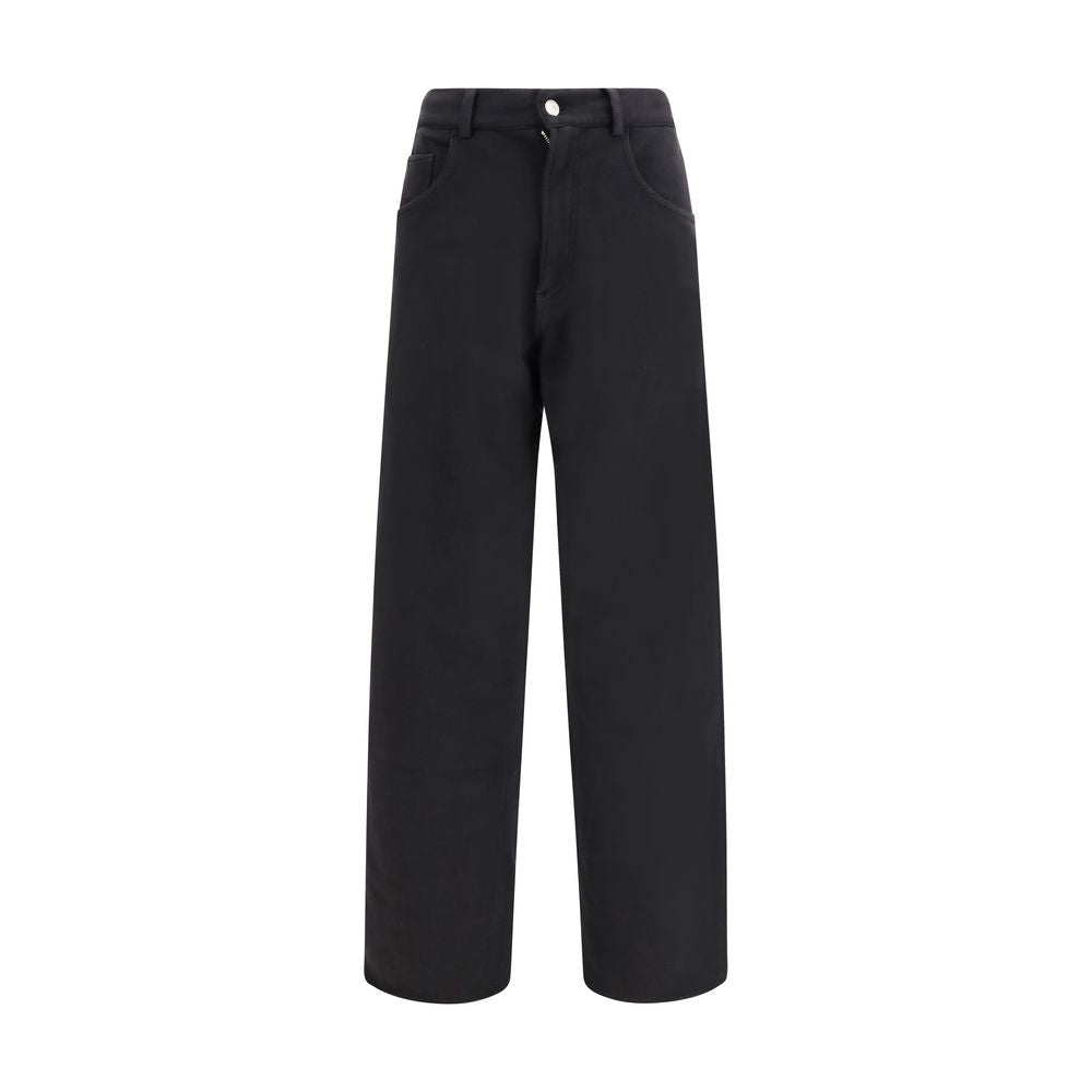 MM6 Black Cotton Athletic Trousers