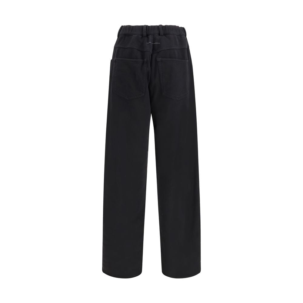 MM6 Black Cotton Athletic Trousers
