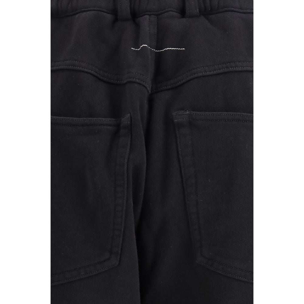 MM6 Black Cotton Athletic Trousers