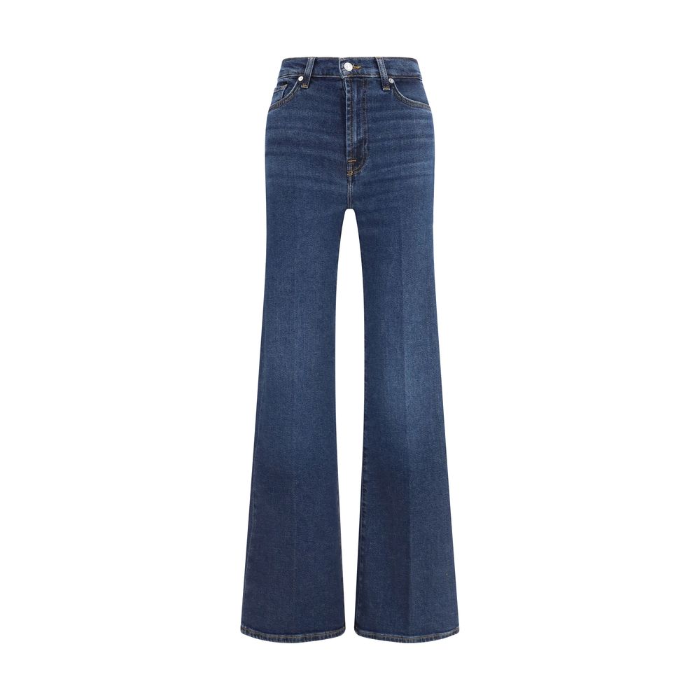 7FOR Blaue Baumwoll-Jeans mit ausgestelltem Bein