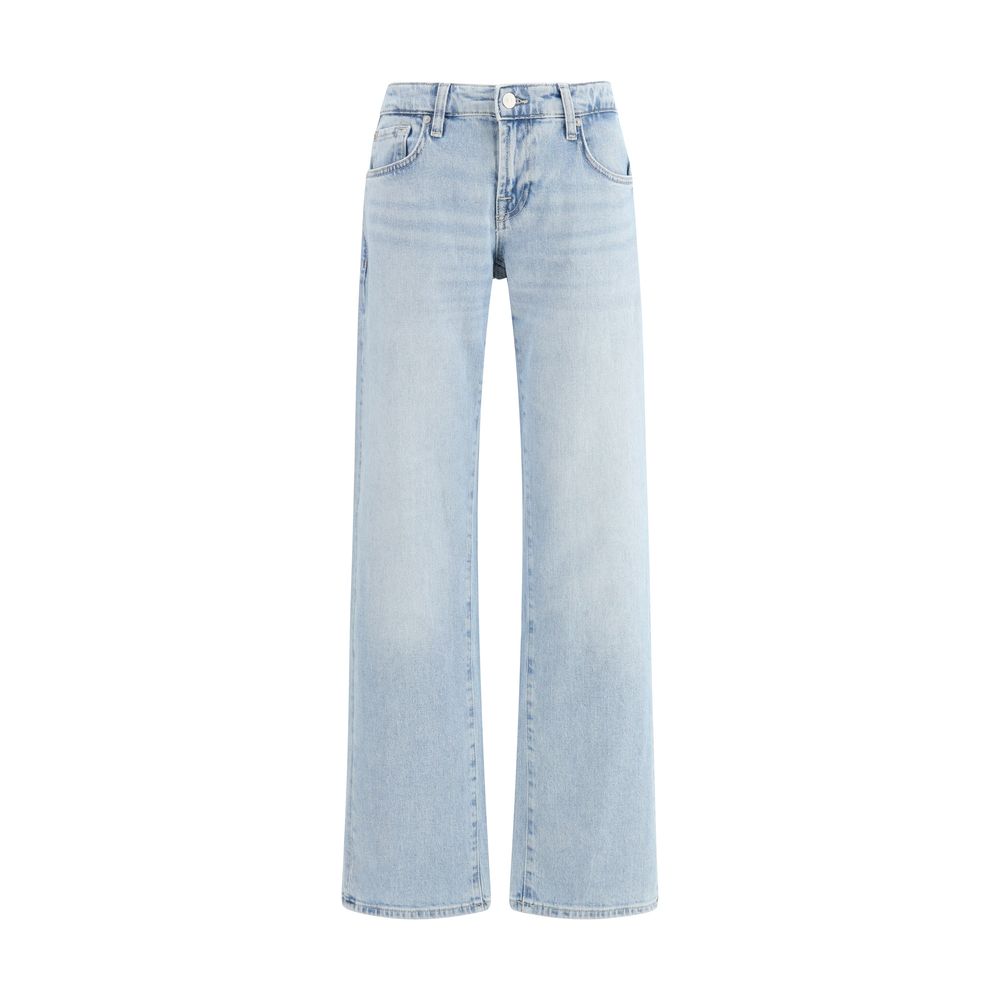 7FOR Blaue Baumwoll-Jeans im geraden Schnitt