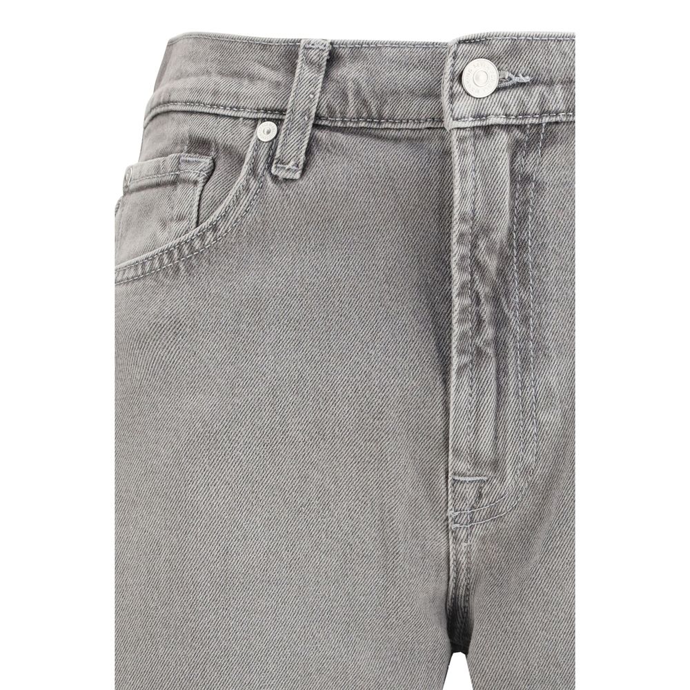 7FOR Graue Jeans aus Baumwolle im Relaxed Fit