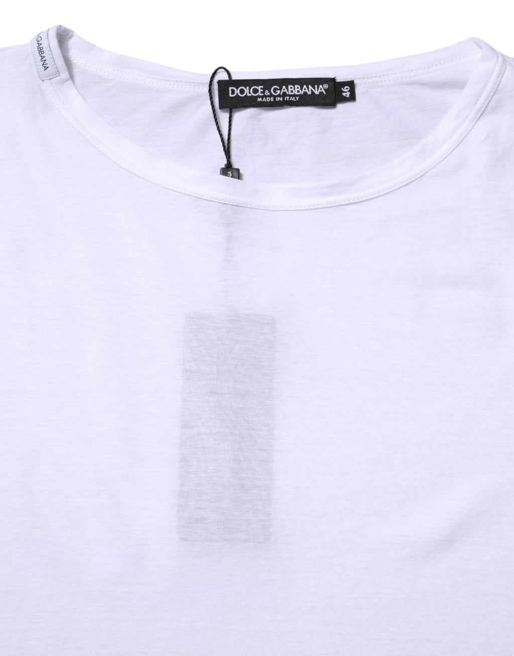 Dolce & Gabbana Weißes T-Shirt aus Baumwolle mit Rundhalsausschnitt und kurzen Ärmeln