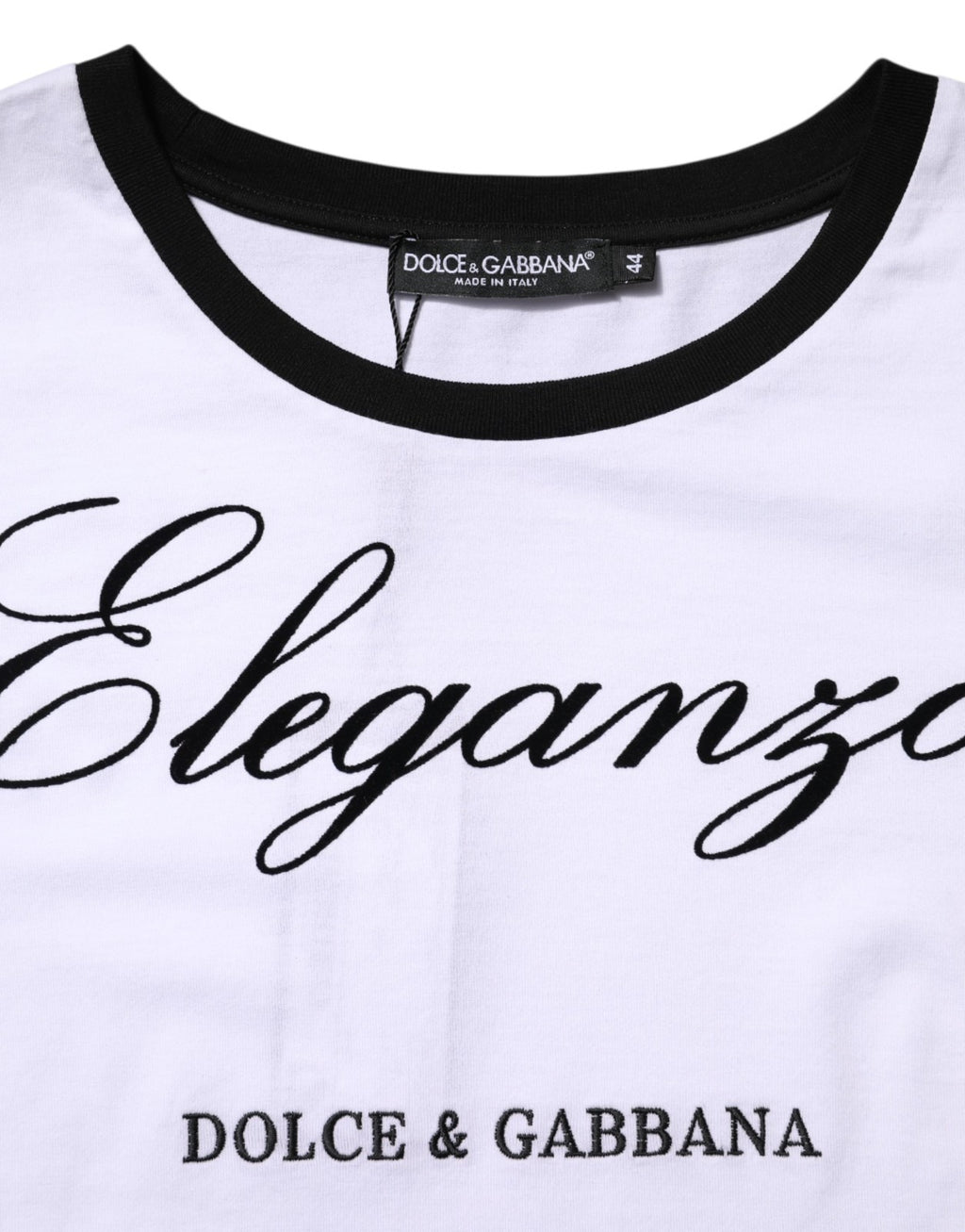 Dolce & Gabbana White Eleganza Cotton Crew-Neck T-Shirt