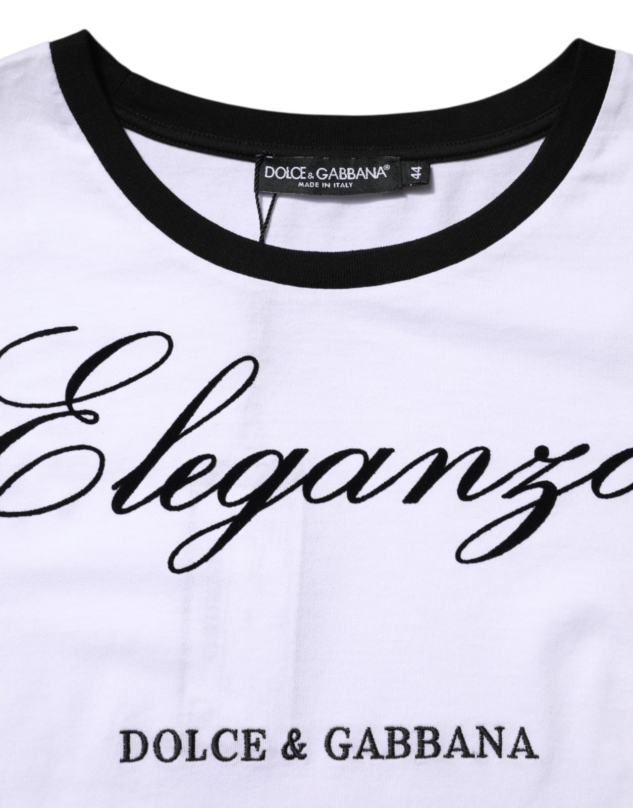 Dolce & Gabbana White Eleganza Cotton Crew-Neck T-Shirt