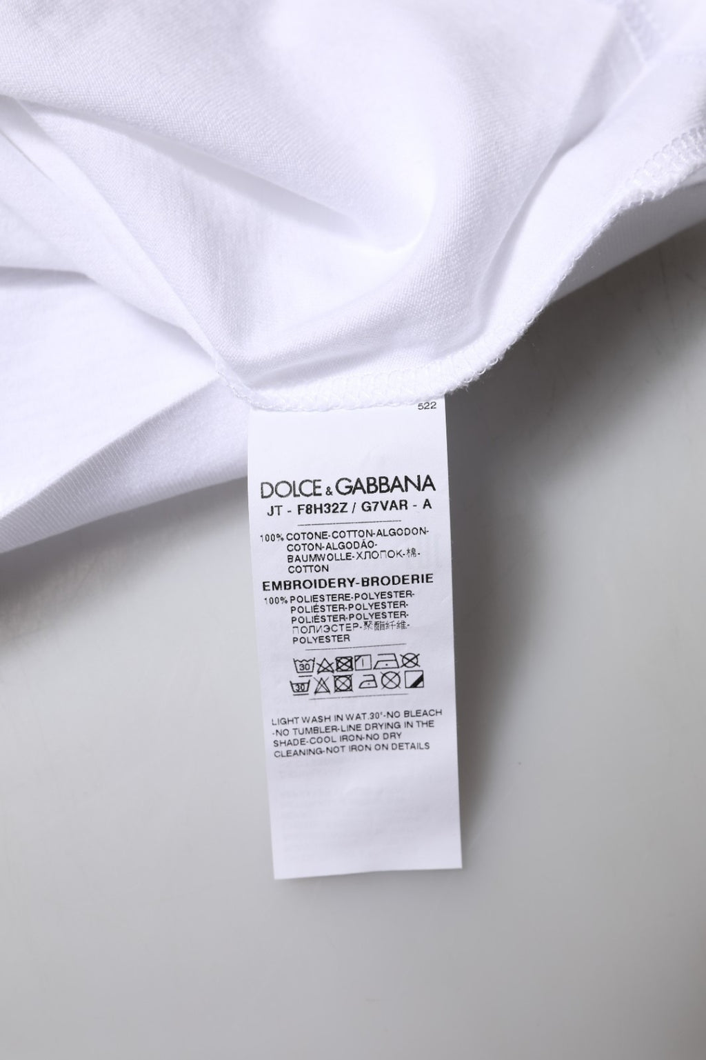Dolce & Gabbana White Eleganza Cotton Crew-Neck T-Shirt