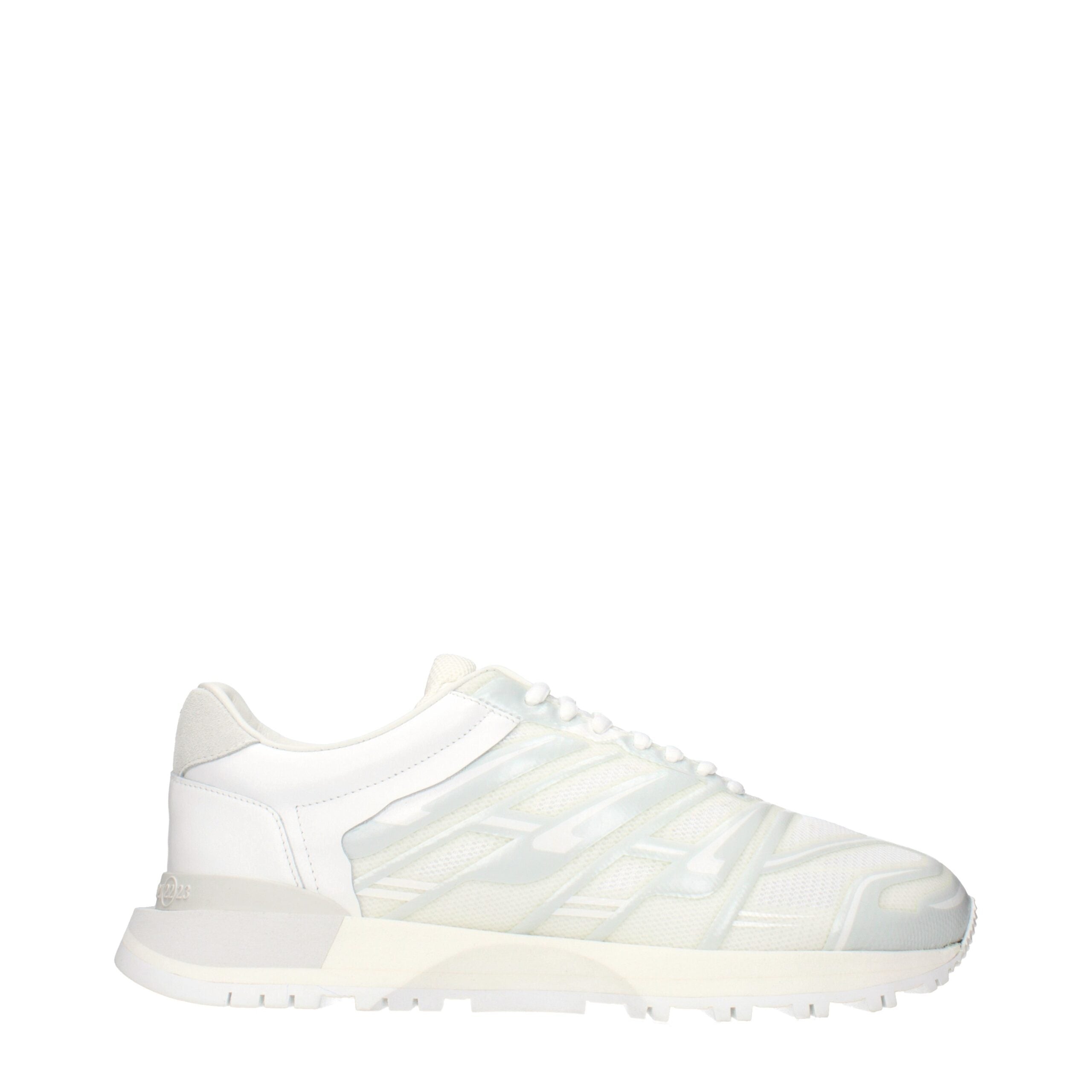 Maison Margiela Weiße Stoff-Sneaker im Athletic-Look