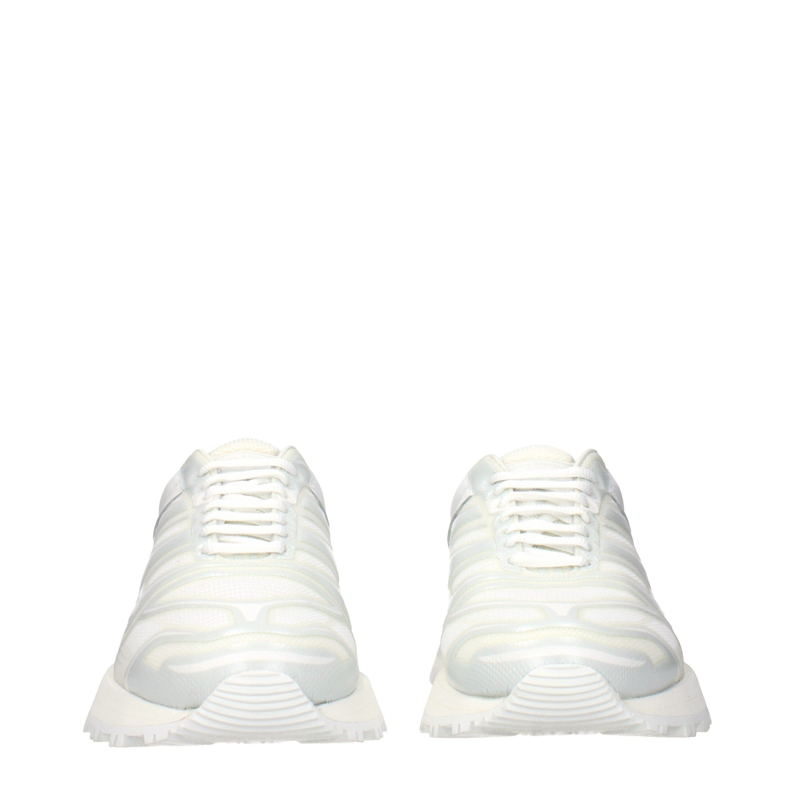 Maison Margiela Weiße Stoff-Sneaker im Athletic-Look