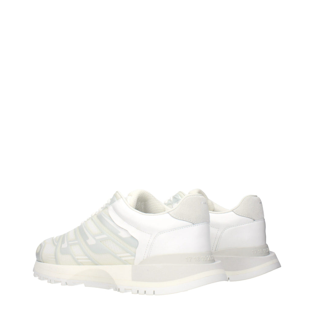Maison Margiela Weiße Stoff-Sneaker im Athletic-Look
