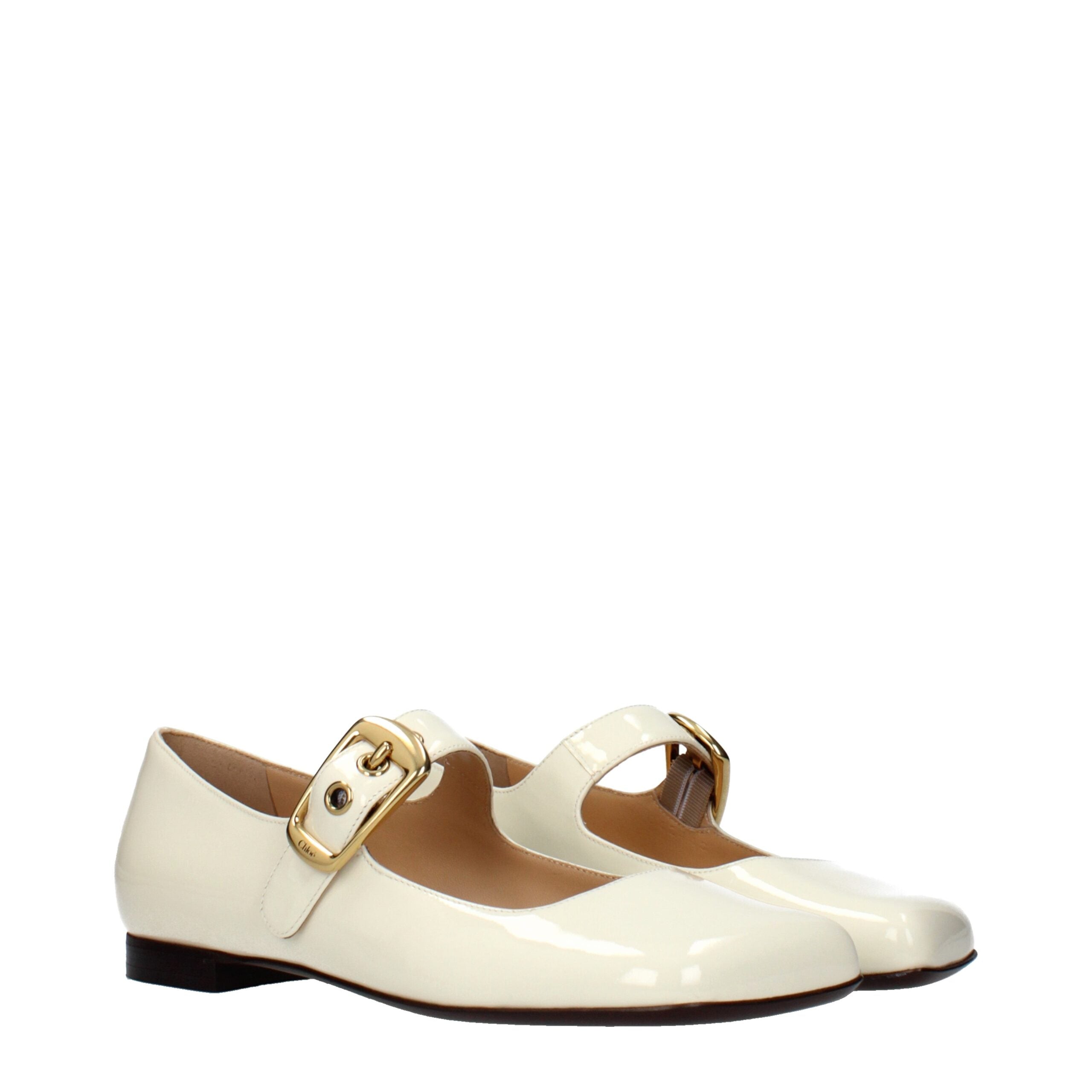 Chloé Beige Leder Ballerinas