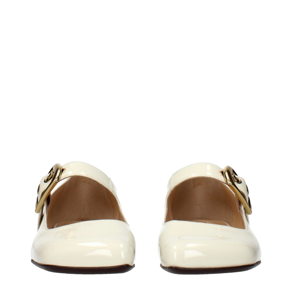 Chloé Beige Leder Ballerinas
