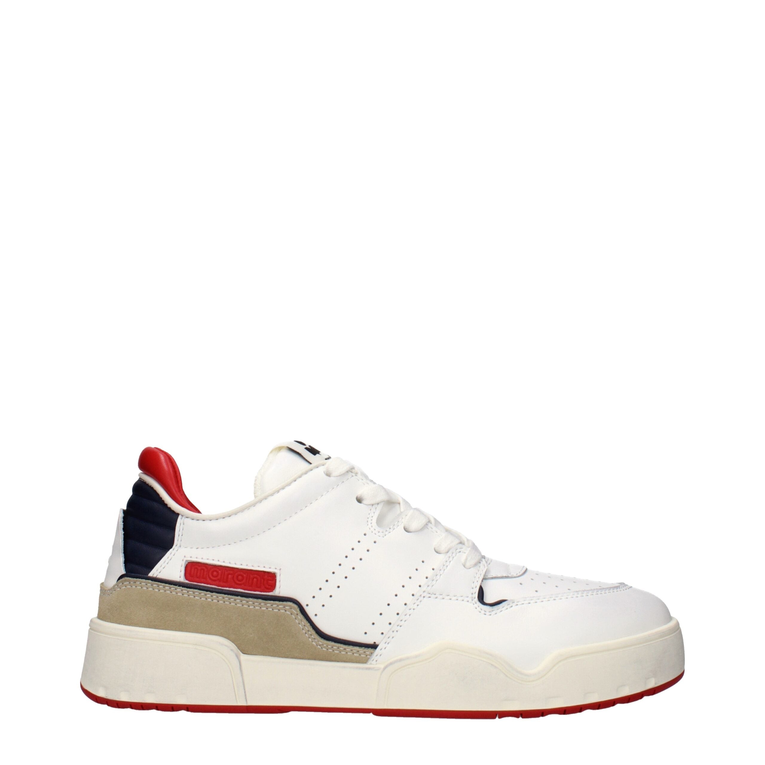 Isabel Marant Weiße Low-Top-Sneaker aus Leder