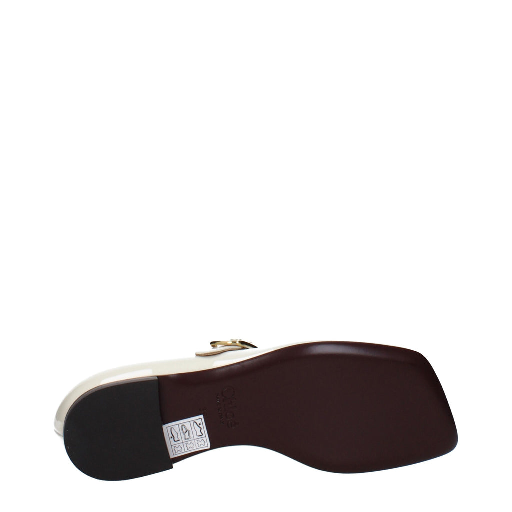 Chloé Beige Leder Ballerinas