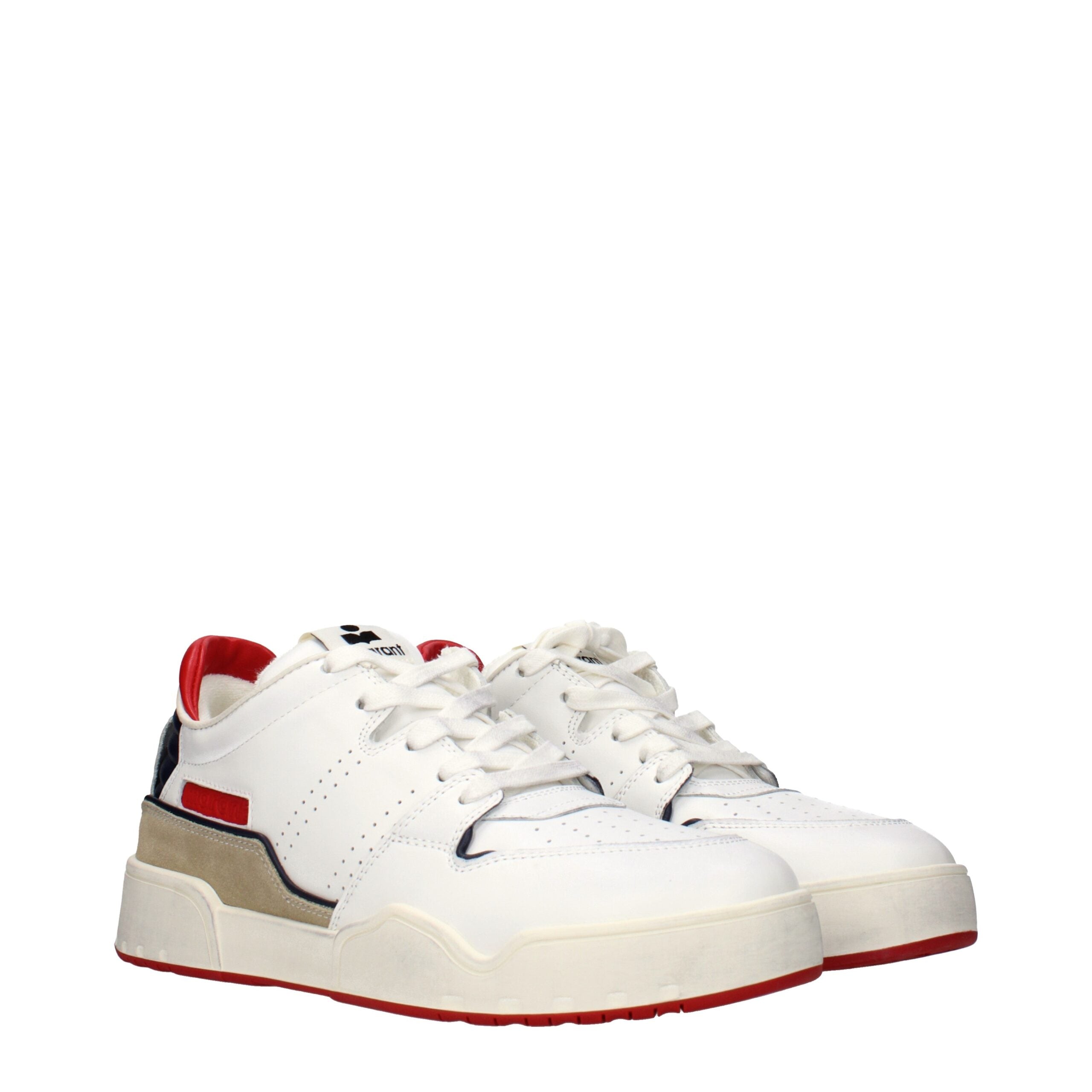 Isabel Marant Weiße Low-Top-Sneaker aus Leder