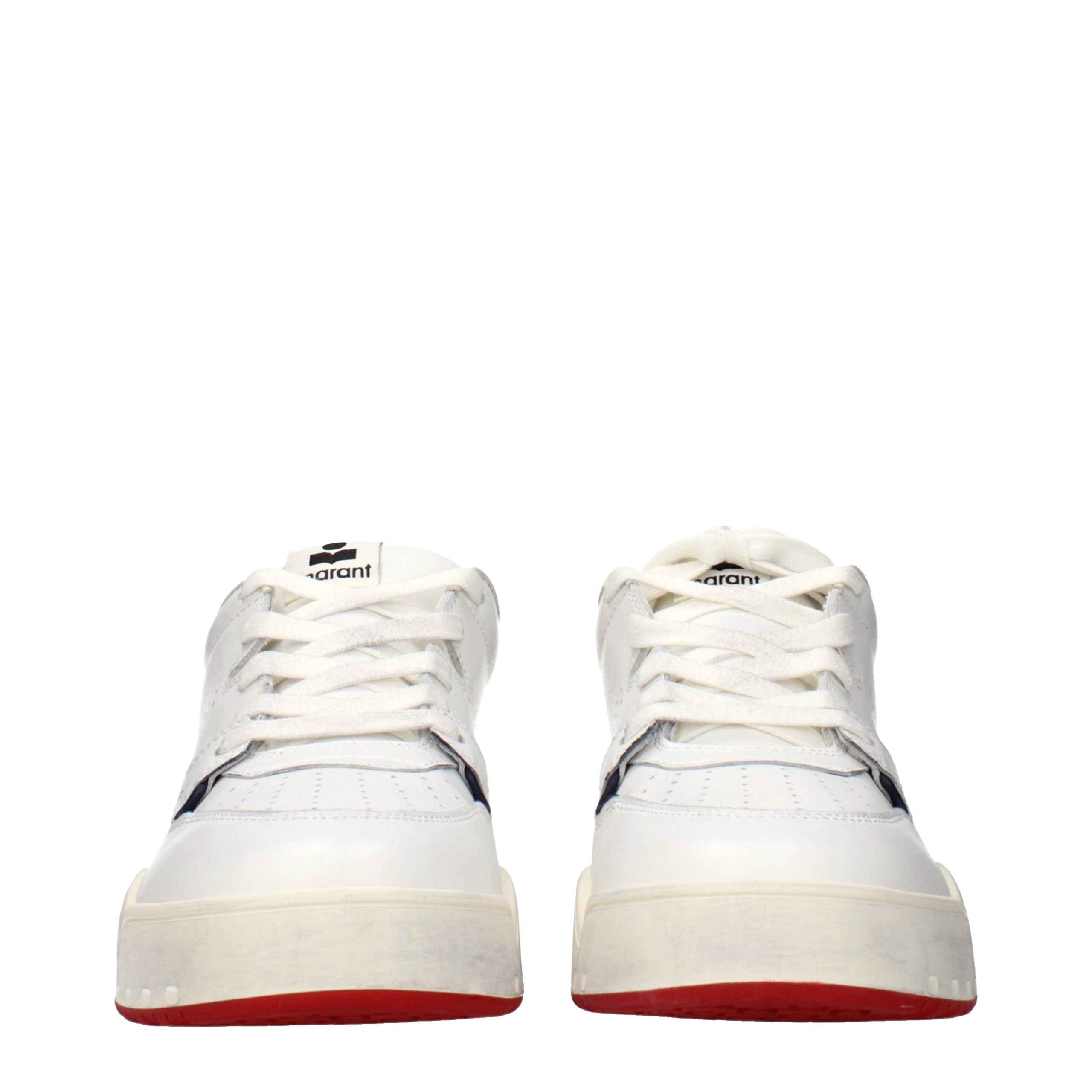 Isabel Marant Weiße Low-Top-Sneaker aus Leder