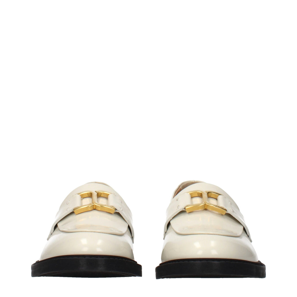 Chloé Beige Leder Slipper-Loafer