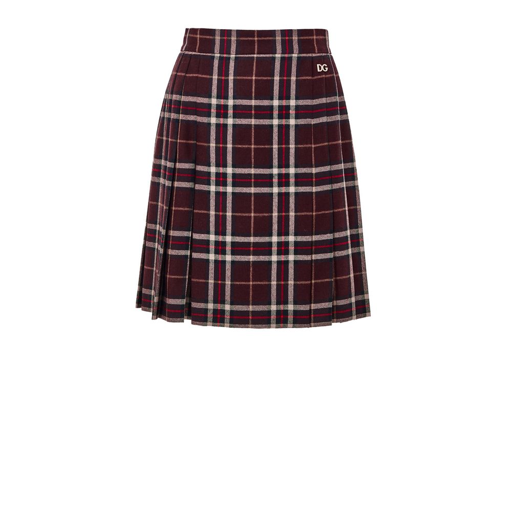 Dolce & Gabbana mini skirt in burgundy wool