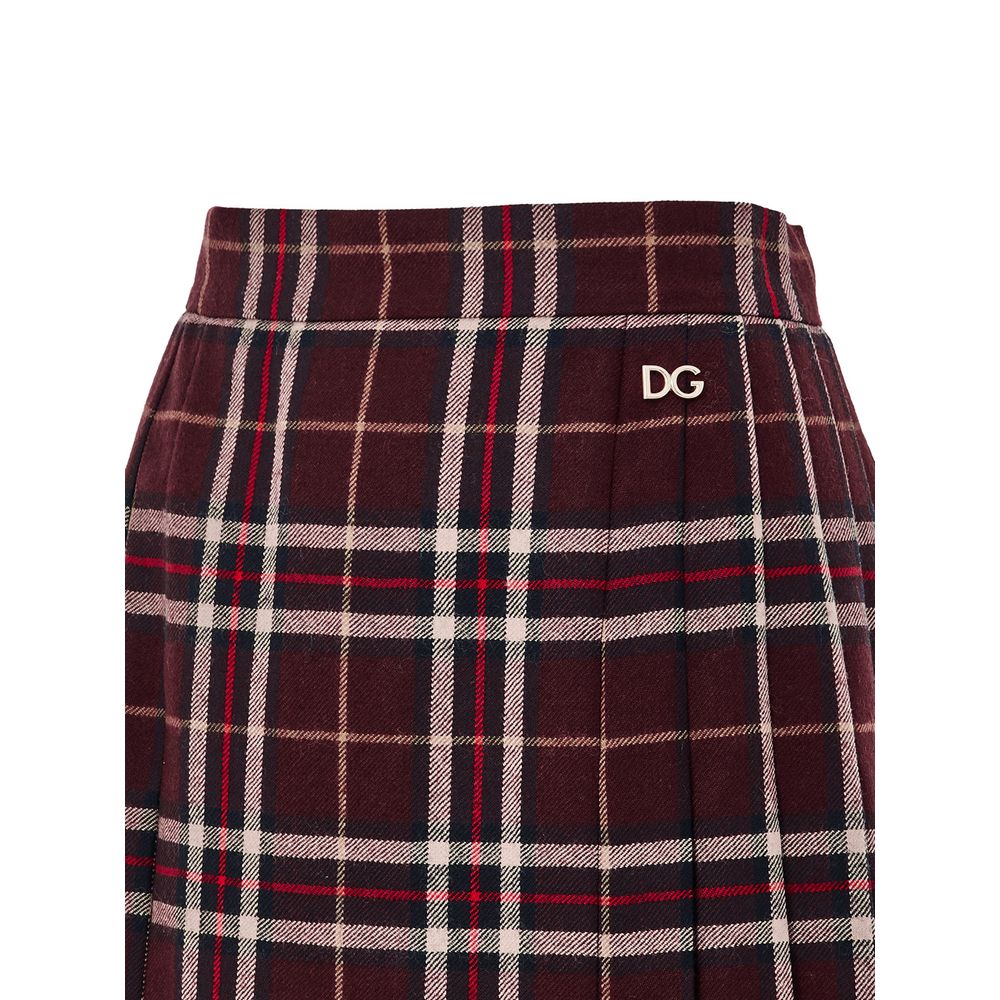 Dolce & Gabbana mini skirt in burgundy wool