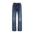 Khaite Blaue High-Waist Jeans aus Baumwolle