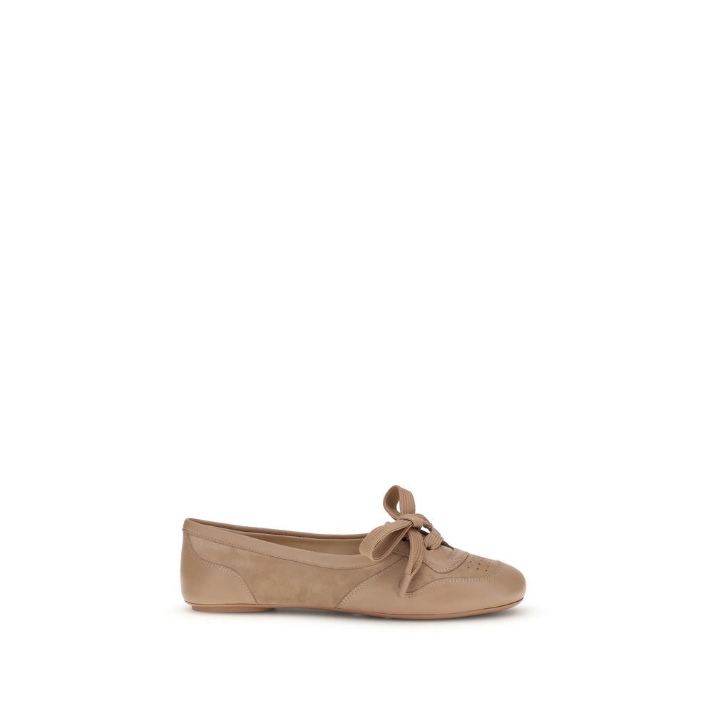Gianvito Rossi Mehrfarbige Kalbsleder Bos Taurus Ballerinas