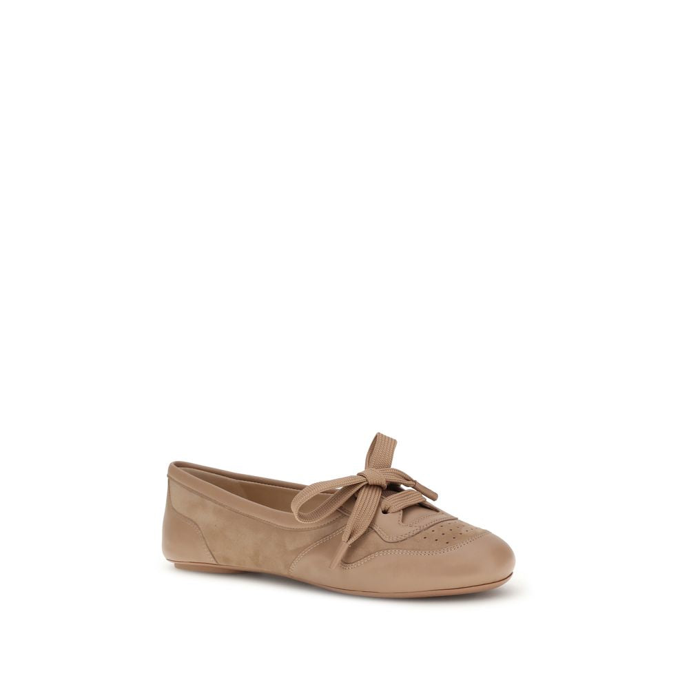 Gianvito Rossi Mehrfarbige Kalbsleder Bos Taurus Ballerinas