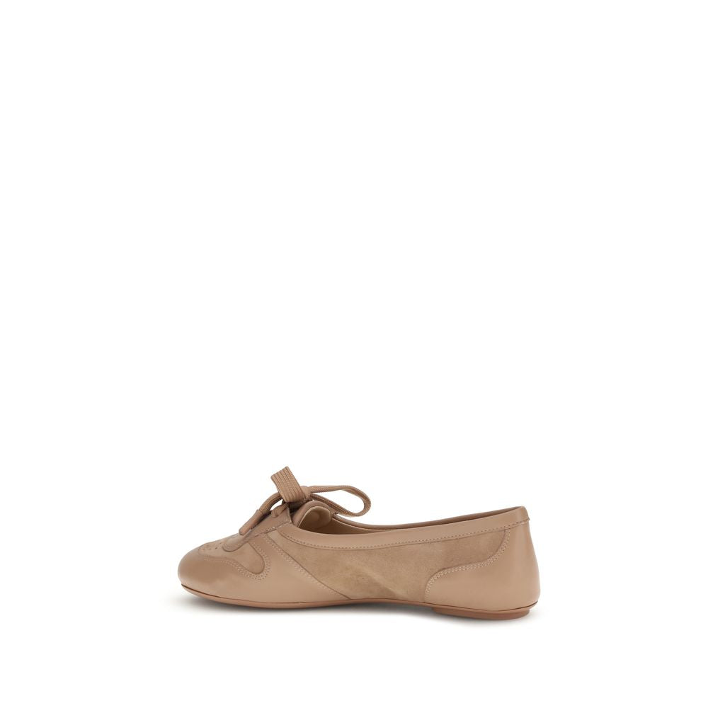 Gianvito Rossi Mehrfarbige Kalbsleder Bos Taurus Ballerinas