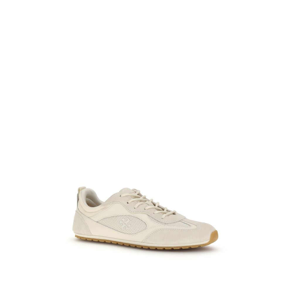 Tory Burch Beige Kalbsleder Bos Taurus Low Top Sneaker