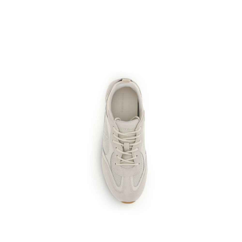 Tory Burch Beige Kalbsleder Bos Taurus Low Top Sneaker