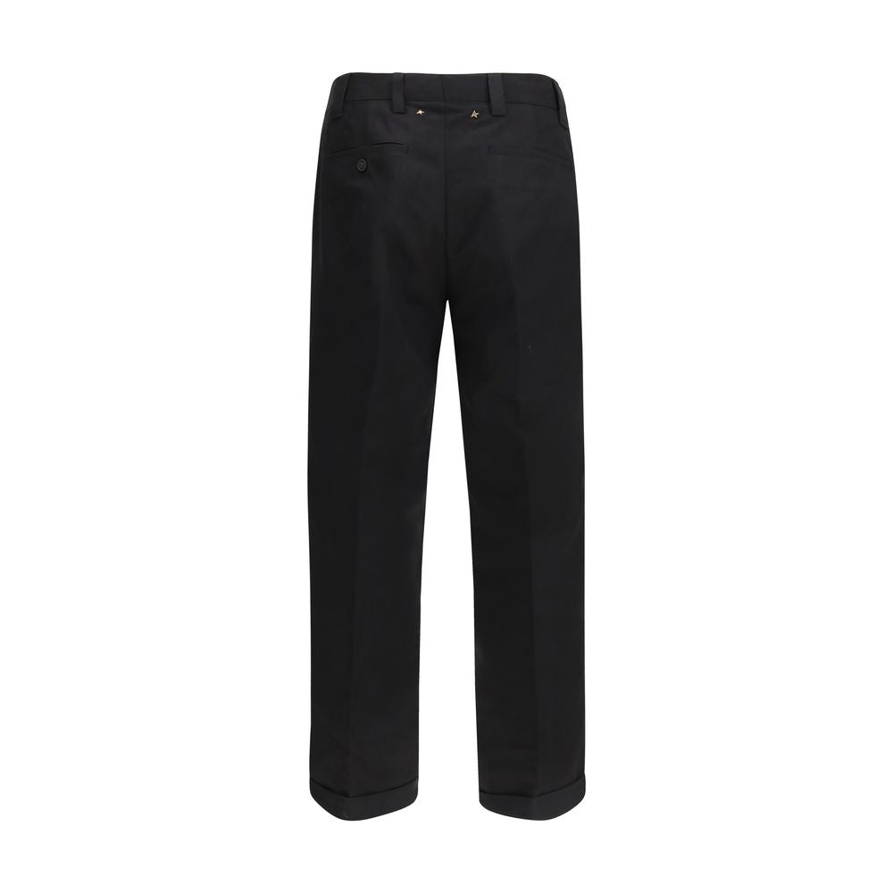 Golden Goose Black Cotton Chino Trousers