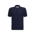 Golden Goose blue Merino wool polo shirt