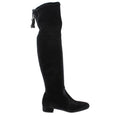 Prada Schwarze Overknee-Stiefel aus Samt