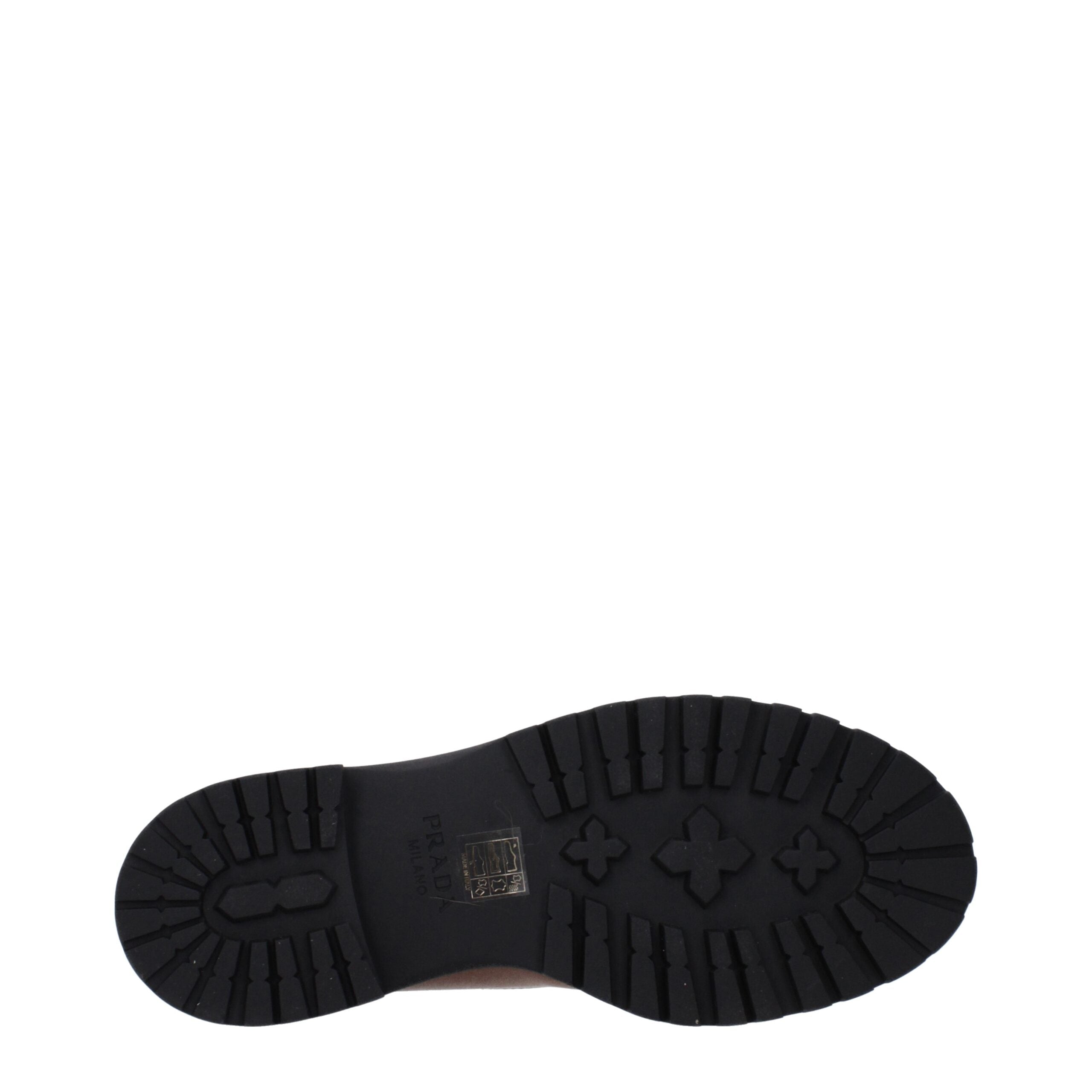Prada Braune Lederstiefeletten